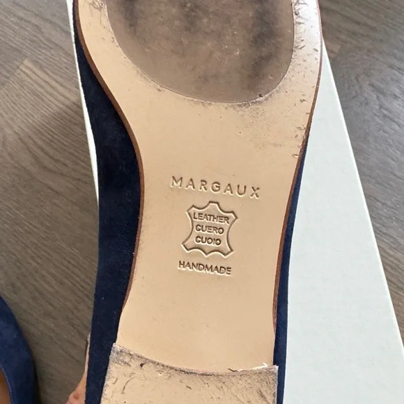 Margaux Navy Suede Flats - Picture 6 of 6